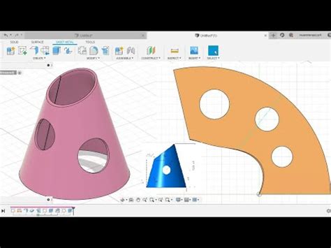 sheet metal fusion|fusion 360 sheet metal cone.